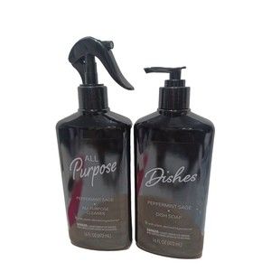 Peppermint Sage Dish Soap Plant Derived Ingredients:& All Purpose Cleaner 16oz